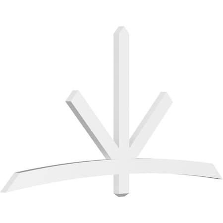Ekena Millwork Alberta Architectural Grade PVC Gable Bracket, 84"W x 42"H x 2"D x 4"F, 12/12 Pitch GBP084X42X0204ALB00